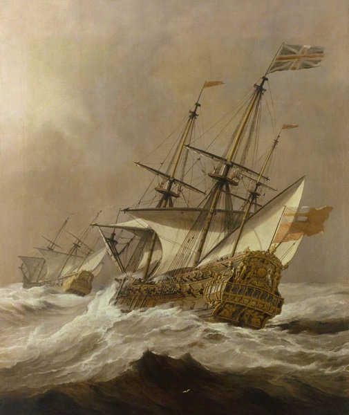 The ‘Resolution’ in a Gale, by Willem van de Velde II (1633–1707).jpg