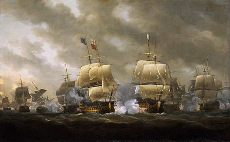 Soleile Royal in the battle of Quiberon 1759.jpg