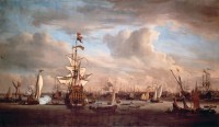 The_IJ_at_Amsterdam_with_the_former_flagship_%27Gouden_Leeuw%27_%28Willem_van_de_Velde_II%29.jpg